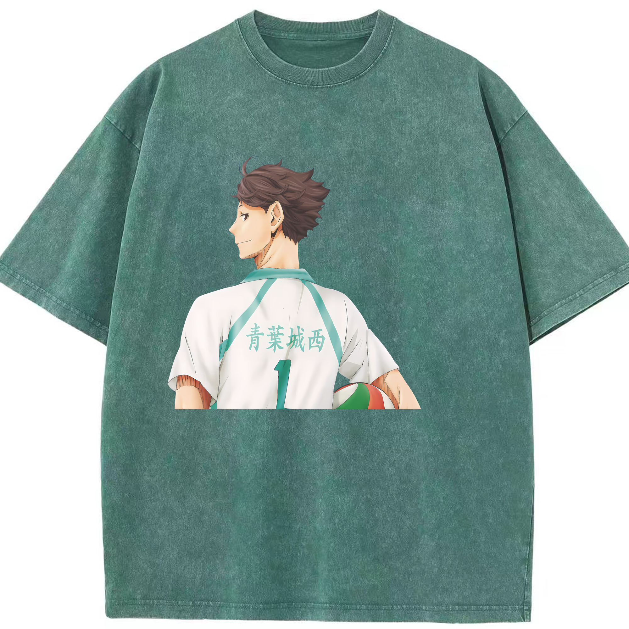 （画像用） ハイキュー!! Haikyu!! 綿100% ヴィンテージ風 半袖Tシャツ（フロントプリント）